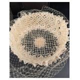 Vintage Bridal Lace Headpieces in Hat Box (Lot of 2)