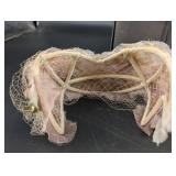 Vintage Bridal Lace Headpieces in Hat Box (Lot of 2)