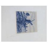 Vintage Delft Blue Tile & Trivet Set (Lot of 3)