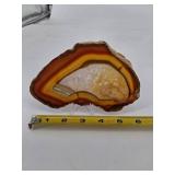 Banded Agate Slice Geode Display Specimen