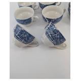 Vintage Liberty Blue Dinner Plates & Cups (Lot of 18)