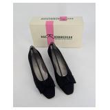 Ros Hommerson Black Microt Pumps Size 10.5 M