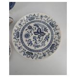 Blue & White Japan Tea Set 6-Piece Floral Pattern