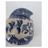 Blue & White Japan Tea Set 6-Piece Floral Pattern