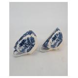 Blue & White Japan Tea Set 6-Piece Floral Pattern