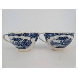 Blue & White Japan Tea Set 6-Piece Floral Pattern