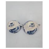 Blue & White Japan Tea Set 6-Piece Floral Pattern