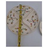 Vintage Hand Painted Japan Divided Serving Dishes (Lot of 2)