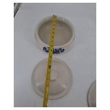 Vintage Pfaltzgraff Blue Floral Stoneware Serving Set 3-Piece