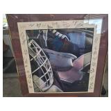 University of Minnesota Hockey Team Signed Framed Display 33 X 23 in