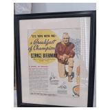 Framed Bernie Bierman Wheaties
