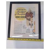 Framed Bernie Bierman Wheaties