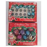 Vintage Glass Christmas Ornaments Mixed Estate Lot