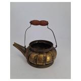 Vintage Rustic Hanging Basket Bell & Brass Kettle Mixed Lot