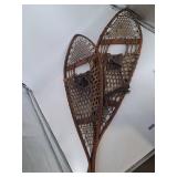 Vintage Wooden Snowshoes Pair 47 X 13 in