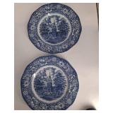 Liberty Blue Historic Colonial Scenes China (Lot of 6)