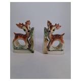 Vintage Porcelain Deer Bookends