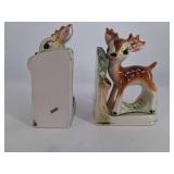 Vintage Porcelain Deer Bookends