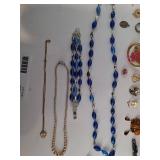 Vintage Jewelry Assortment in Wicker Box