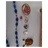 Vintage Jewelry Assortment in Wicker Box