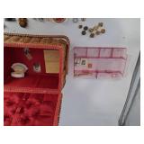 Vintage Jewelry Assortment in Wicker Box