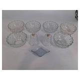Pressed Glass Vanity Set (Lot of 9)