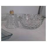 Pressed Glass Vanity Set (Lot of 9)
