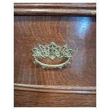 Antique Victorian Oak Dresser With Mirror