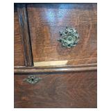 Antique Victorian Oak Dresser With Mirror
