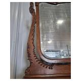 Antique Victorian Oak Dresser With Mirror