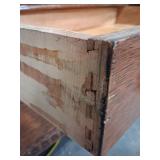 Antique Victorian Oak Sideboard Mirror Back