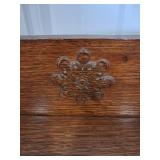 Antique Victorian Oak Sideboard Mirror Back