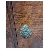 Antique Victorian Oak Sideboard Mirror Back