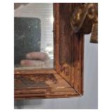 Antique Ornate Three-Panel Mirror 50in W X 14.5in H