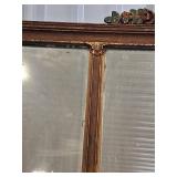 Antique Ornate Three-Panel Mirror 50in W X 14.5in H
