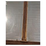 Antique Ornate Three-Panel Mirror 50in W X 14.5in H