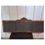 Antique Ornate Three-Panel Mirror 50in W X 14.5in H