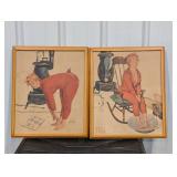 Duane Bryers Hilda Framed Prints Pair 16 X 20