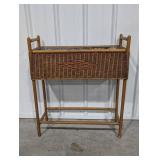 Wicker Planter Stand With Metal Liner