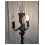 Ornate Brass 4-Light Floor Lamp