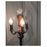 Ornate Brass 4-Light Floor Lamp