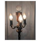 Ornate Brass 4-Light Floor Lamp