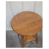 Wood Round Side Table 22in
