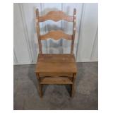 Wooden Folding Step Ladder Shelf