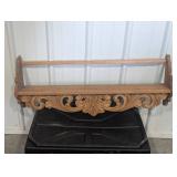 Carved Wood Wall Shelf