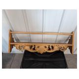 Carved Wood Wall Shelf
