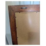 Wooden Wall Mirror With Hooks 28 W X 24.5 H