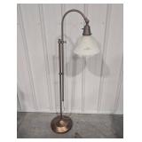 Bronze Floor Lamp With Frosted Glass Shade