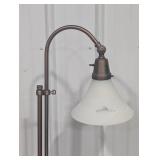 Bronze Floor Lamp With Frosted Glass Shade
