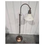 Bronze Floor Lamp With Frosted Glass Shade